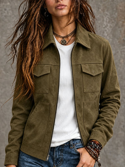 Veste suede vintage femme - Relax et intemporelle