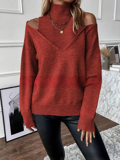 Elegant rullekravesweater til kvinder - Varm og raffineret
