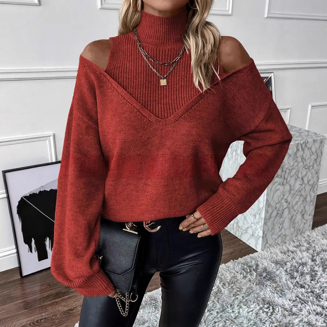 Elegant rullekravesweater til kvinder - Varm og raffineret