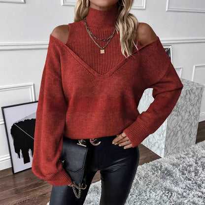 Elegant rullekravesweater til kvinder - Varm og raffineret