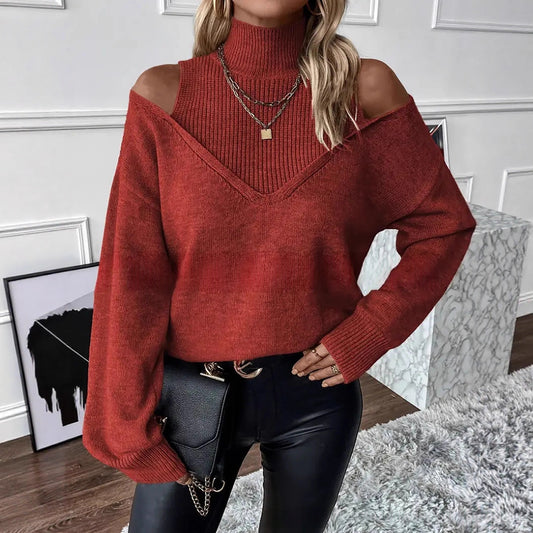 Pull col roule femme elegant - Chaud et raffine