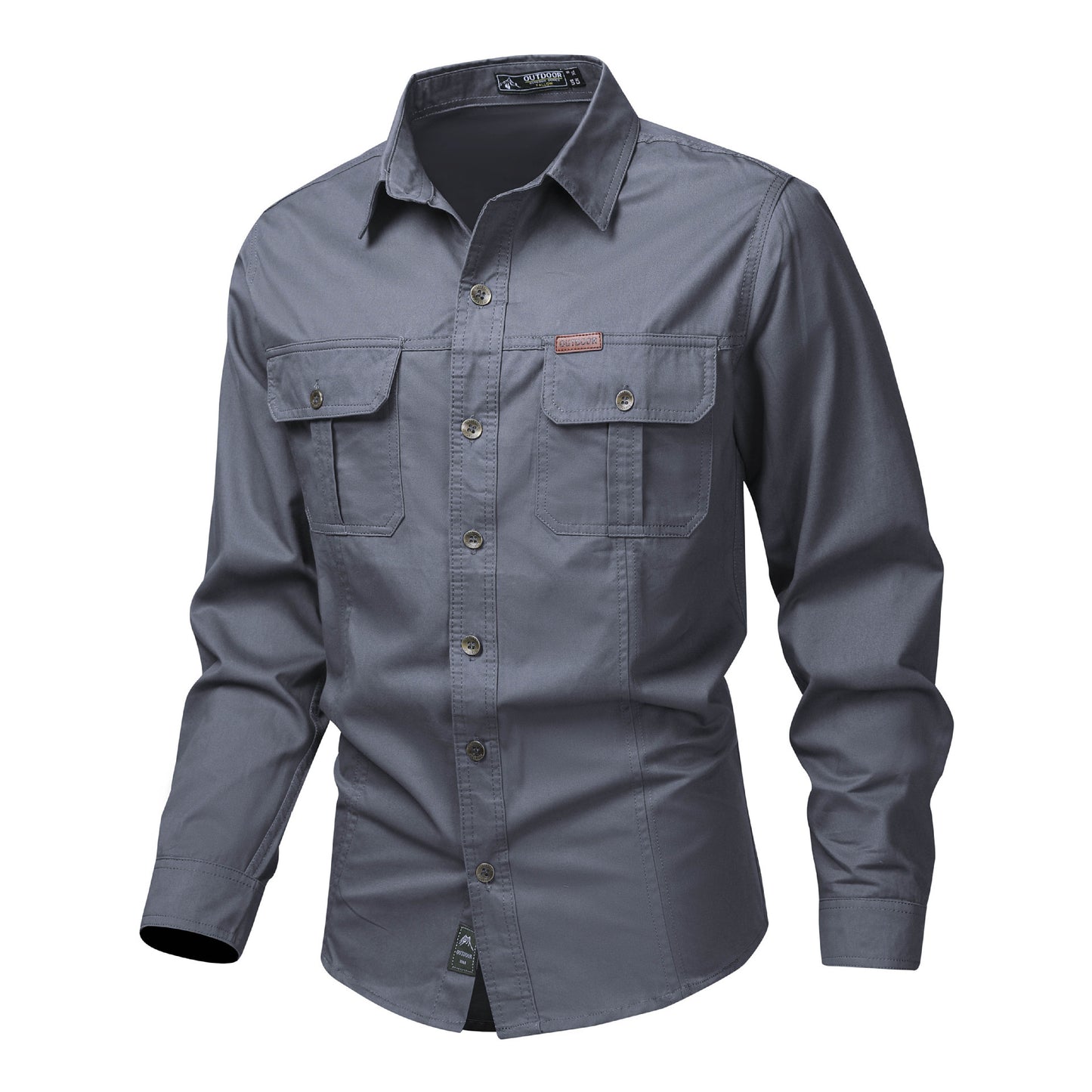 Chemise Cargo à Manches Longues Premium pour Homme – Vêtement de Travail Décontracté à Coupe Ample