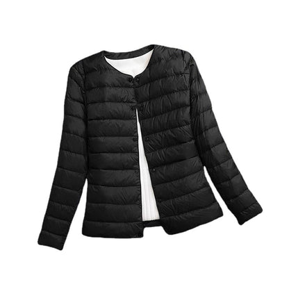 Veste légère isolante pour femme – Vêtement intérieur court à col rond