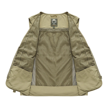 Gilet d'Été Léger Multi-Poches Homme – Veste Sans Manches Respirante pour la Randonnée, la Pêche, le Camping et les Voyages
