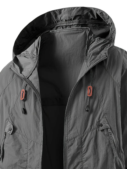 Veste à Capuche Outdoor Homme – Coupe-Vent Légère Premium