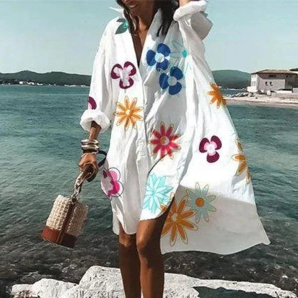 Robe chemise fluide tendance Robe blanche