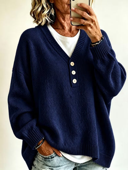 Women’s Solid-Colored Casual Sweater – Soft, Comfortable Everyday Style