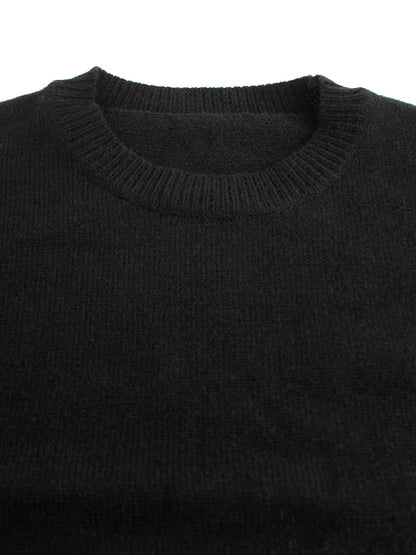 Women's ribbed sweater with striped cuffs - Modern and comfortable