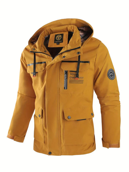 Veste Hivernale Imperméable à Capuche Hommes – Coupe-Vent Isolante Cargo veste