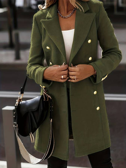 Manteau Tailleur à Double Boutonnage pour Femme – Outerwear Hiver Chic
