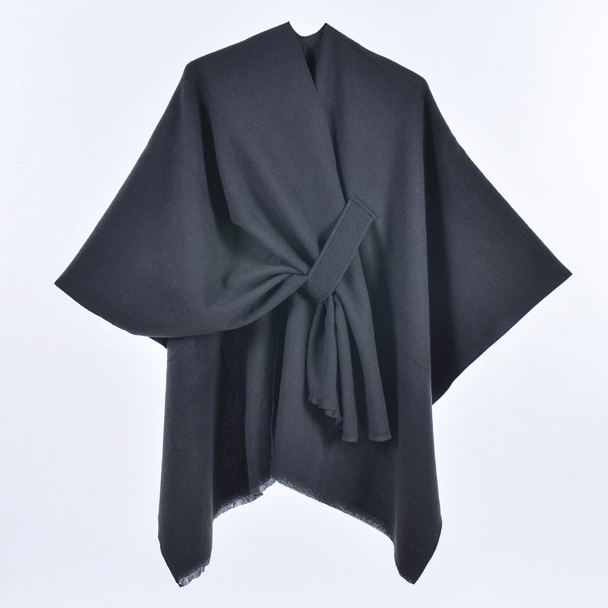 Poncho femme uni a nouer - Minimaliste et elegant