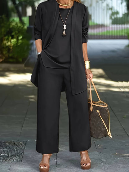 Elegant trois-pièces pantalon pour femme