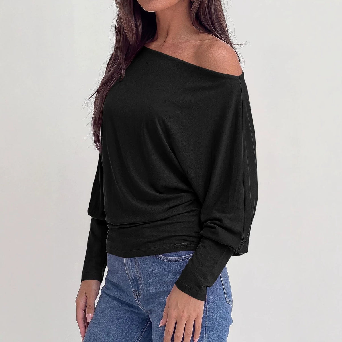 Top femme manches chauve-souris - Polyvalent et doux