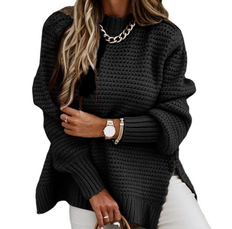 Women's knit sweater - Relaxed and comfortable long sleeves