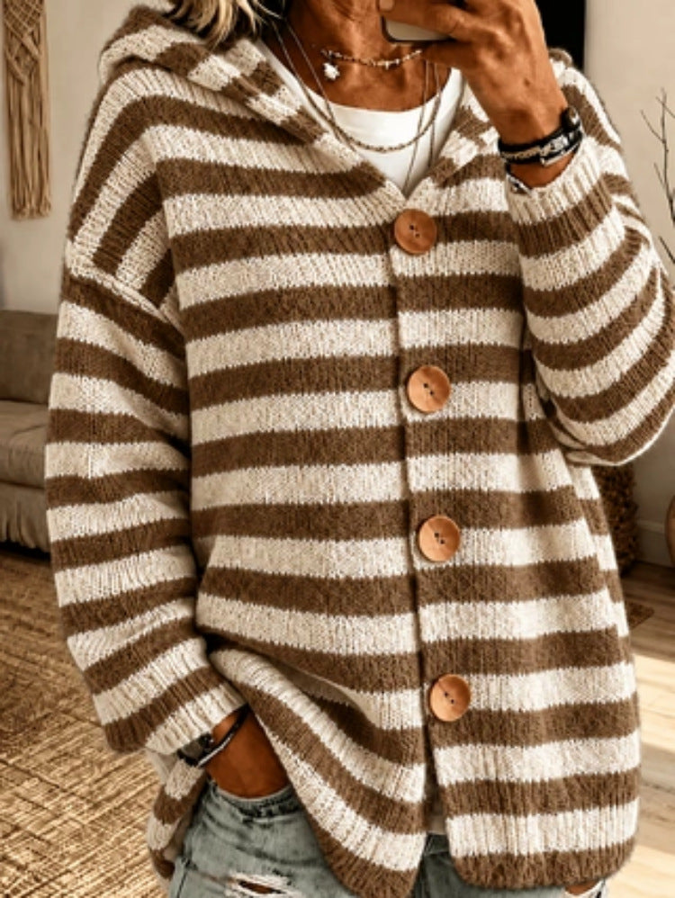 Pullover da donna a righe in maglia – Casual e moderno