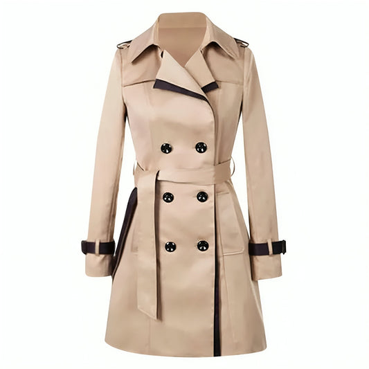 Trench da donna doppiopetto – Colletto con revers, stile classico ed elegante