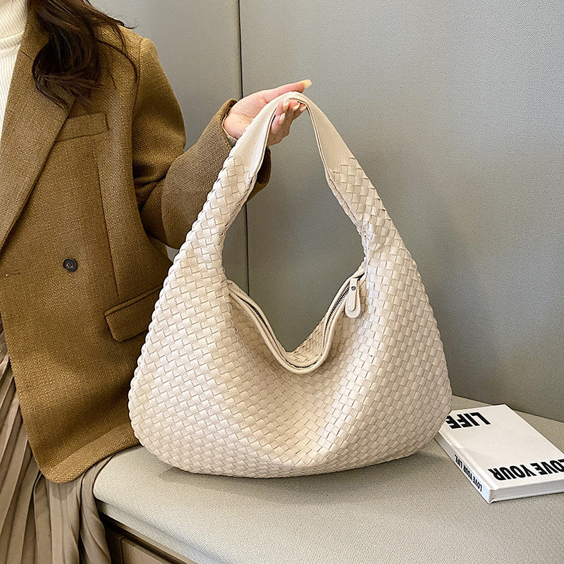 Sac Hobo en Cuir Tressé pour Femme – Sac à Épaule Tressé Élégant