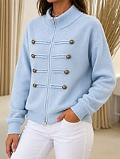Cardigan femme style officier - Chic et doux