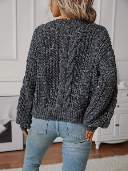 Jersey de punto trenzado para mujer – Suave y acogedor