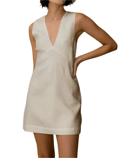 Robe d'été sans manches femme en coupe ample