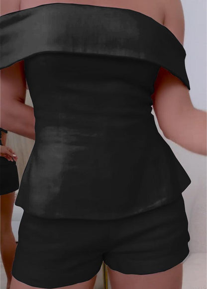 Ensemble Deux-Pièces Femme en Coton-Lin Blanc – Tenue Élégante et Légère