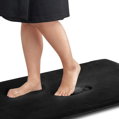 Tapis de Bain en Mousse à Mémoire de Forme Luxe Premium – Tapis de Salle de Bain Antidérapant à Séchage Rapide, Doux et Confortable pour Douche et Baignoire