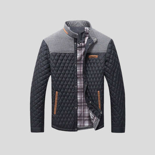 Veste matelassée Diamond pour hommes – Coupe légère à col montant color-block