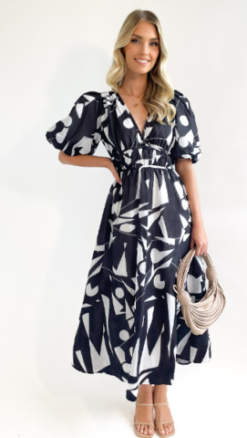 Robe Maxi Femme Col V Évasée Invitée à un Mariage - Flatteuse, Gracieuse