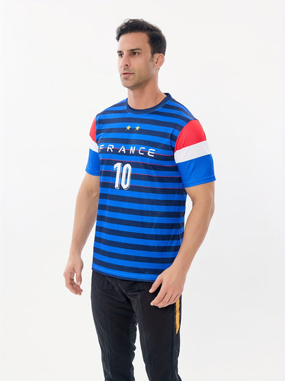 Men's France Football T-Shirt Short Sleeves - Supporter and Training