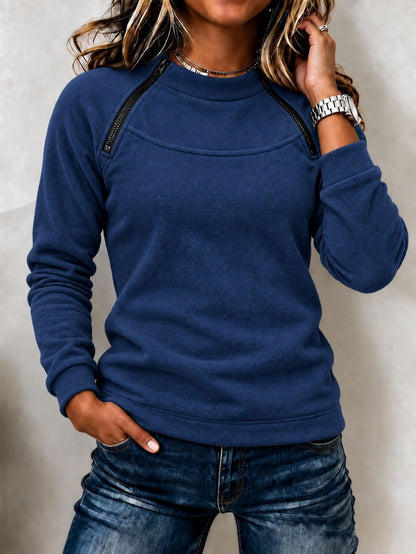 Sweat thermique femme col montant - Chaud et casual