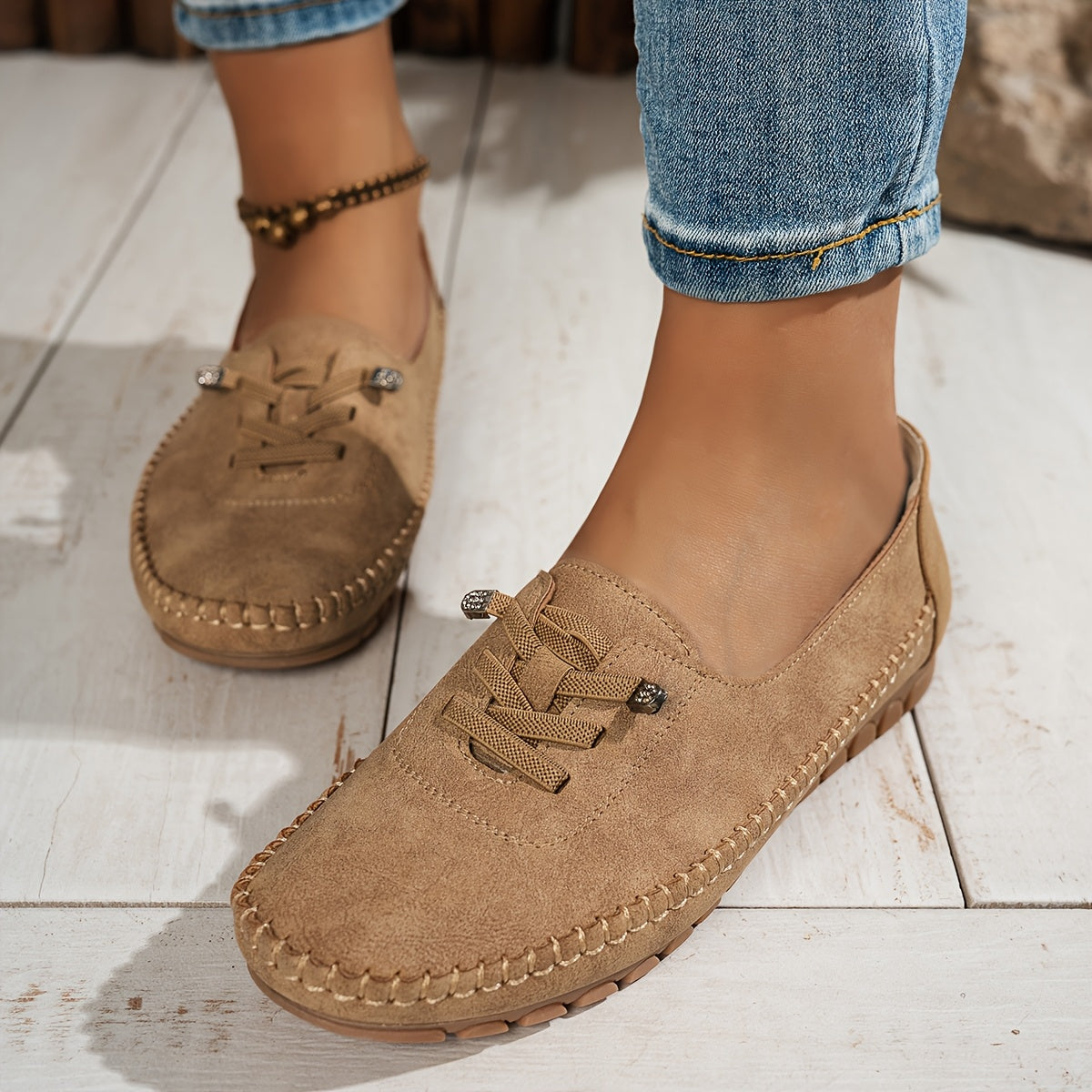 Mocassins femme de soutien pour pieds sensibles - Confortables et stables
