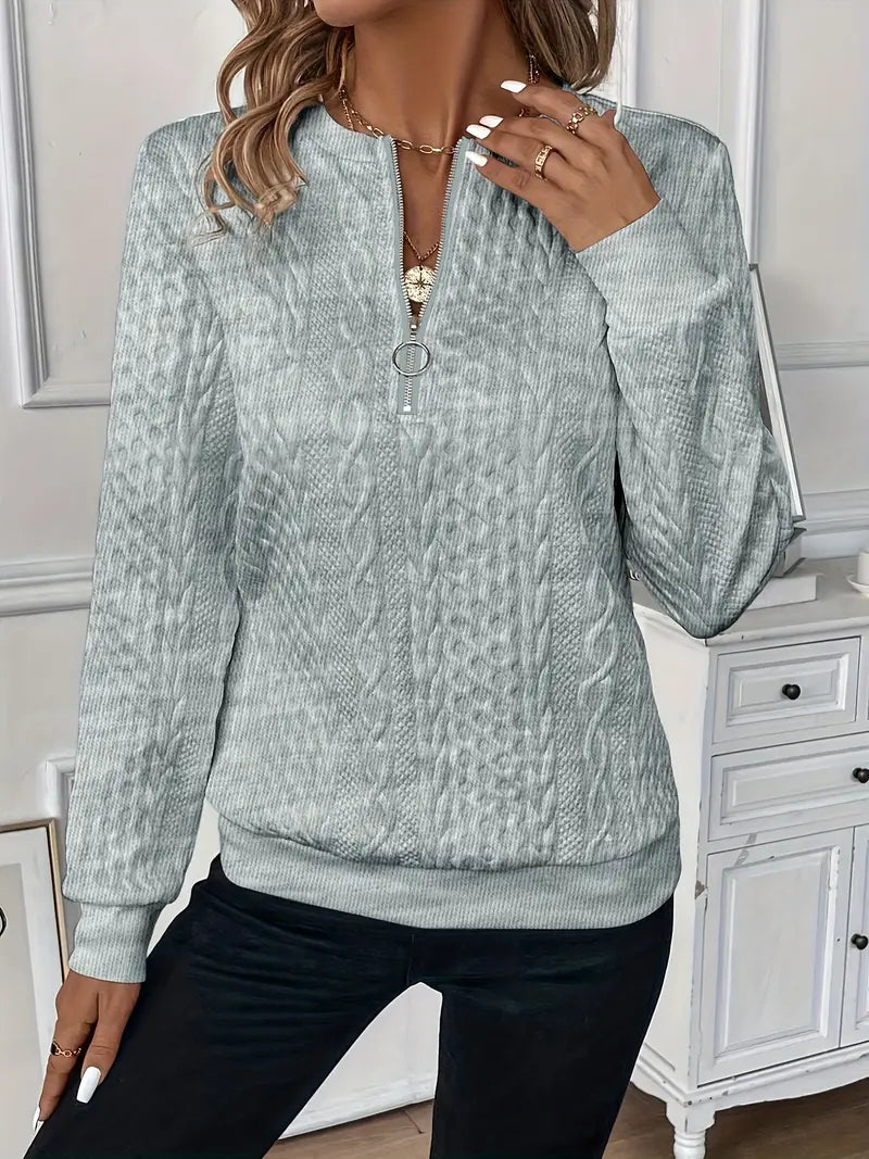 Pull en Maille Zippé pour Femme