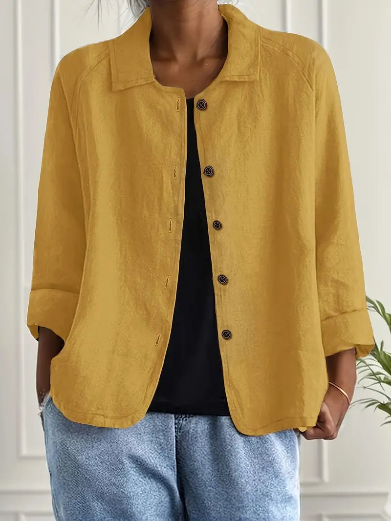 Blouse Décontractée Femme – Veste Légère Pour Superposition Quotidienne