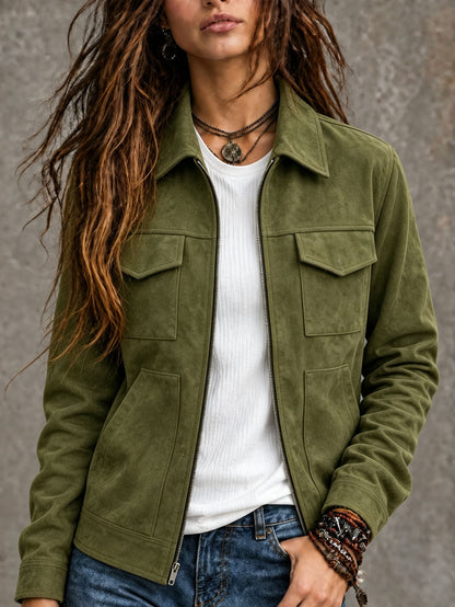 Veste suede vintage femme - Relax et intemporelle