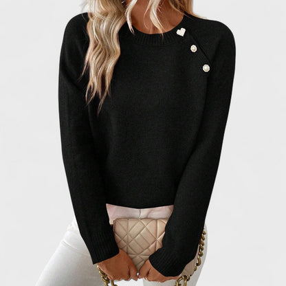 Pull Femme Chic Asymétrique – Col Rond Confortable et Tricoté