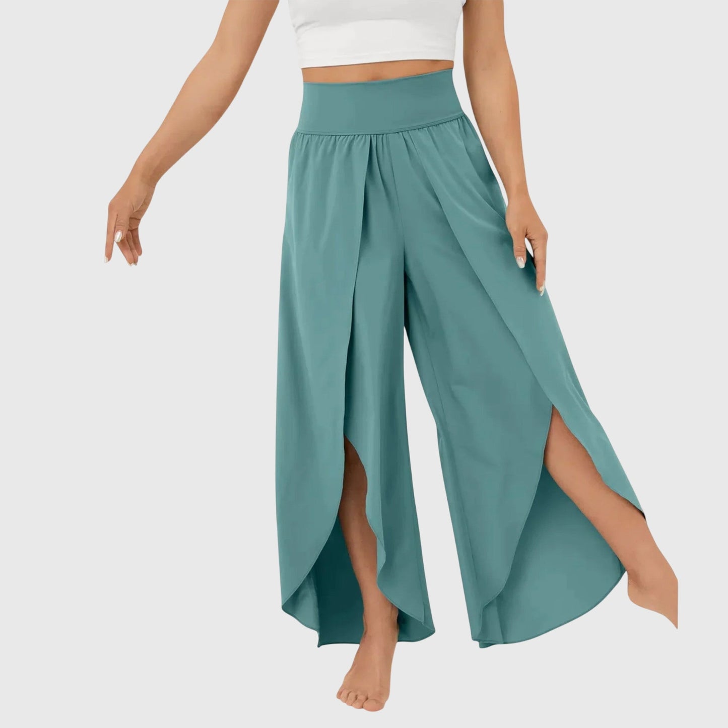 Pantalon d'ete femme jambe large - Fluide et decontracte
