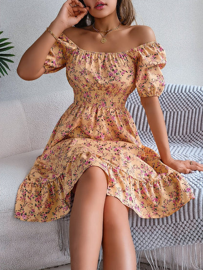 Femme Robe d’Été Mi-Longue à Fleurie Élégante Décontractée – Stylée, Flatteuse