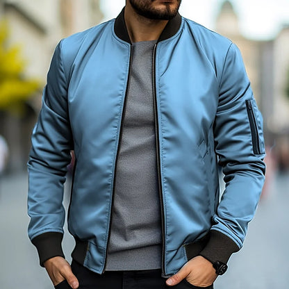 Blouson Bomber Homme à Fermeture Éclair – Stylé et Tendance