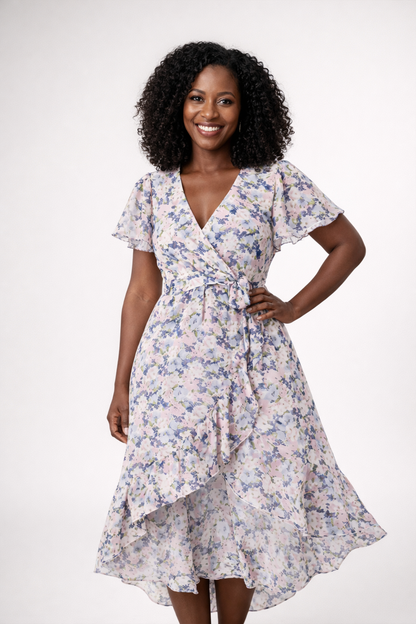 Abito midi floreale da donna – Taglio elegante e aspetto romantico