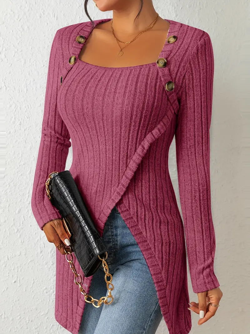 Top femme asymetrique cote a une epaule - Moderne et ajuste