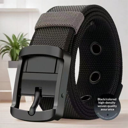 Ceinture en nylon rotative pour homme – Style polyvalent à boucle à ardillon double face