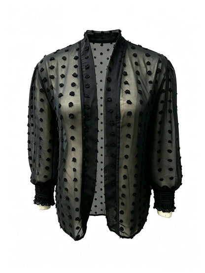 Cardigan automne femme a pompons - Leger et respirant