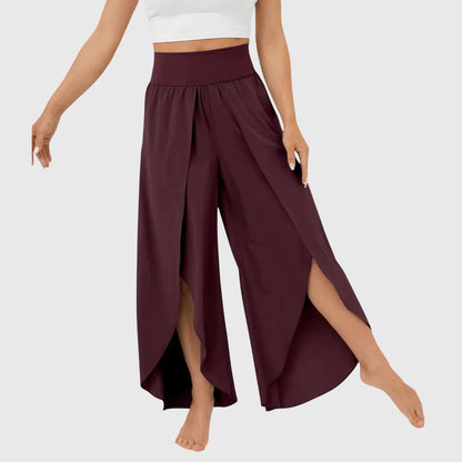 Pantalon d'ete femme jambe large - Fluide et decontracte