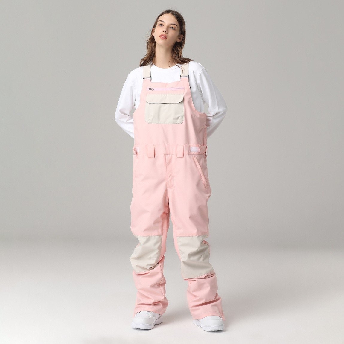 Salopette de Ski Unisexe à Bretelles Ajustables – Pantalon de Neige Hiver