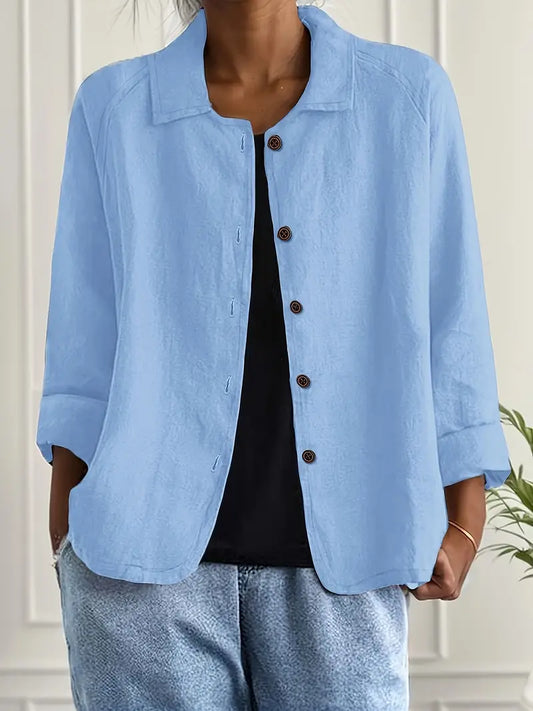Blouse Décontractée Femme – Veste Légère Pour Superposition Quotidienne