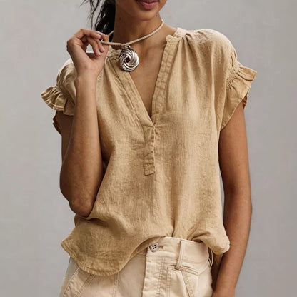 Chemisier femme en coton decontracte - Doux et facile a porter
