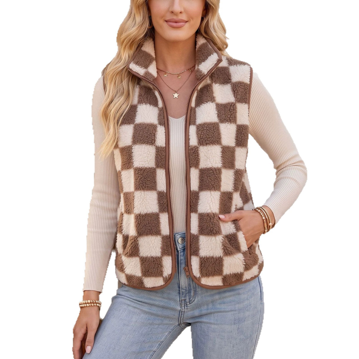 Ensemble femme avec gilet - Elegant et chaud