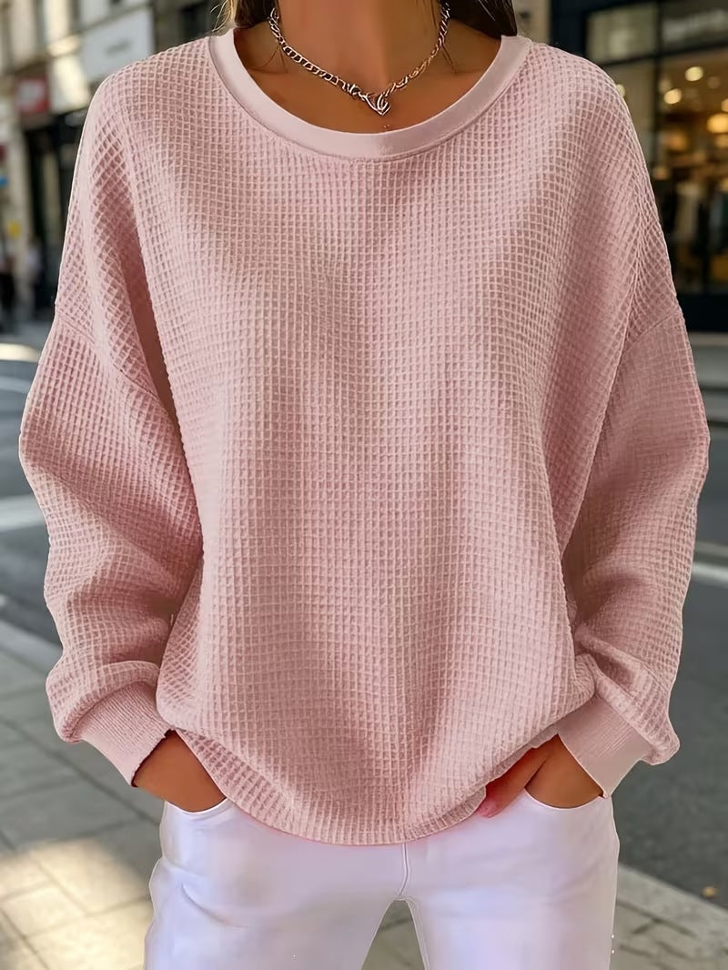 Women's quilted patchwork sweatshirt - Soft and casual