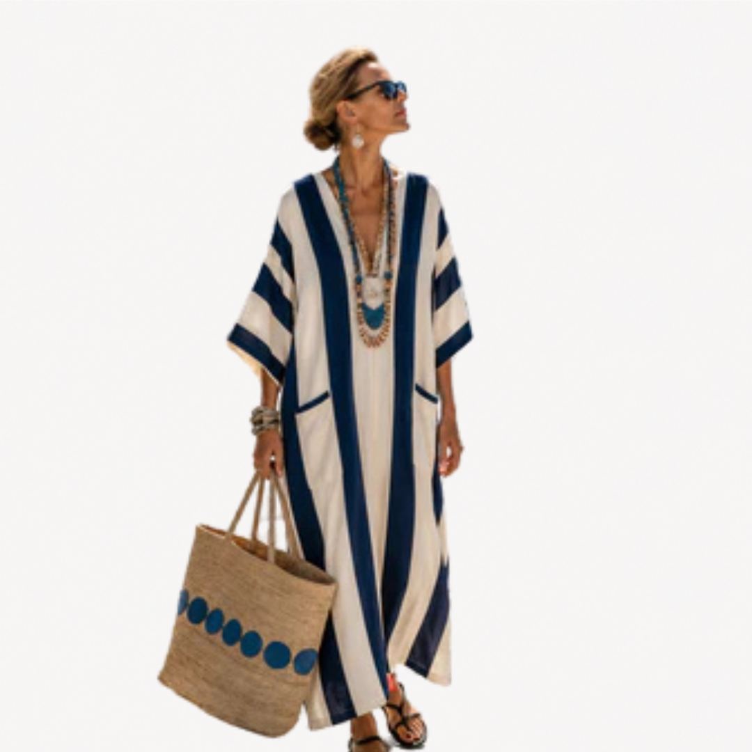 Robe kaftan longue femme - Fluide et estivale