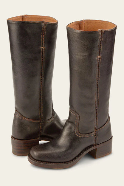 Bottes élégantes en cuir de première qualité femmes - Chic, Polyvalent